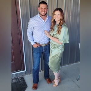 Cupshe Asymmetric Sage Green Midi Dress